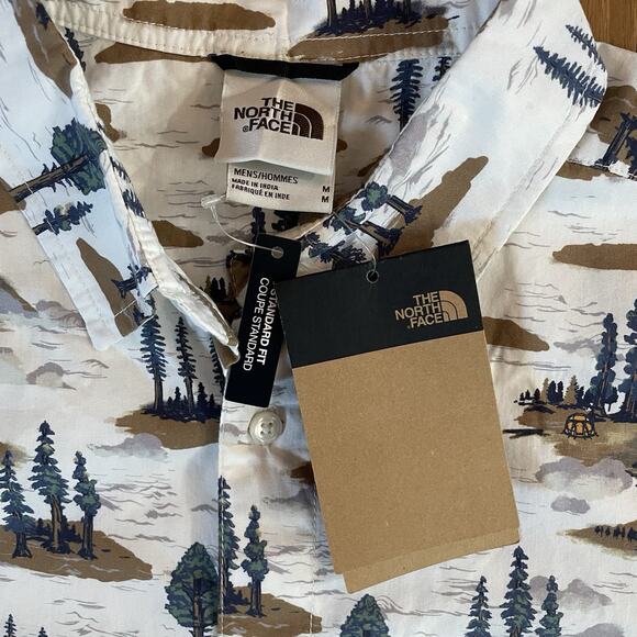 NWT The North Face Men’s Medium Short Sleeve Baytrail Button Up Shirt - Picture 2 of 8